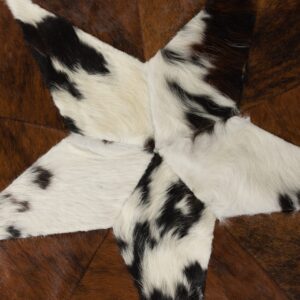 Designer Patchwork Rinderfell natürlich Detailansicht