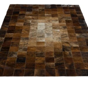 Designer Patchwork Rinderfell natürlich Detailansicht