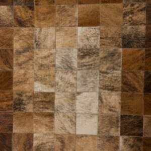 Handgenähter Patchwork Kuhfell Teppich 180x120 cm