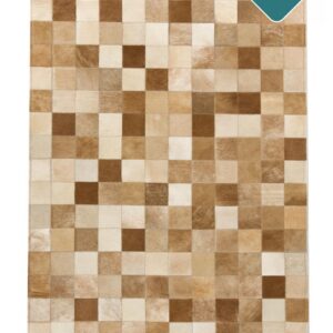 Patchwork Kuhfell Teppich natürlich 180x120 cm