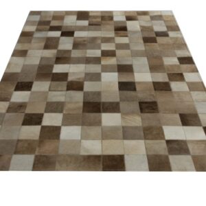 Designer Patchwork Rinderfell natürlich Detailansicht