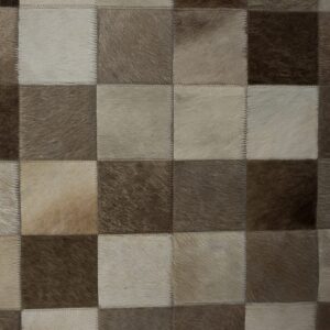 Handgenähter Patchwork Kuhfell Teppich 180x120 cm