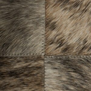 Patchwork Rinderfell Teppich natürlich hochwertig verarbeitet