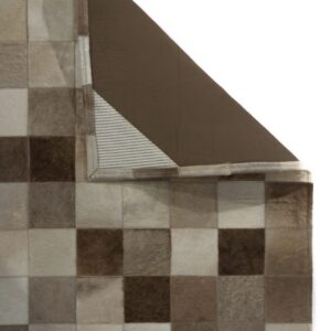 Kuhfell Patchwork natürlich 180x120 cm Rückseite Verarbeitung