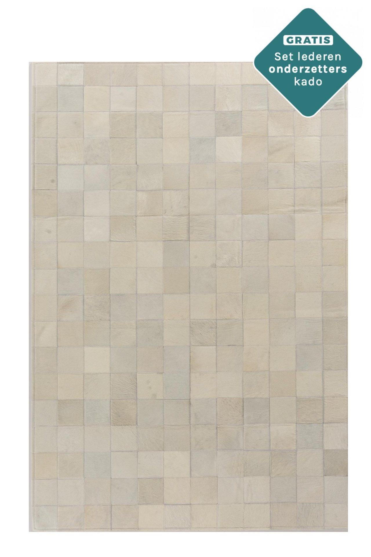 Patchwork Kuhfell Teppich natürlich 180x120 cm