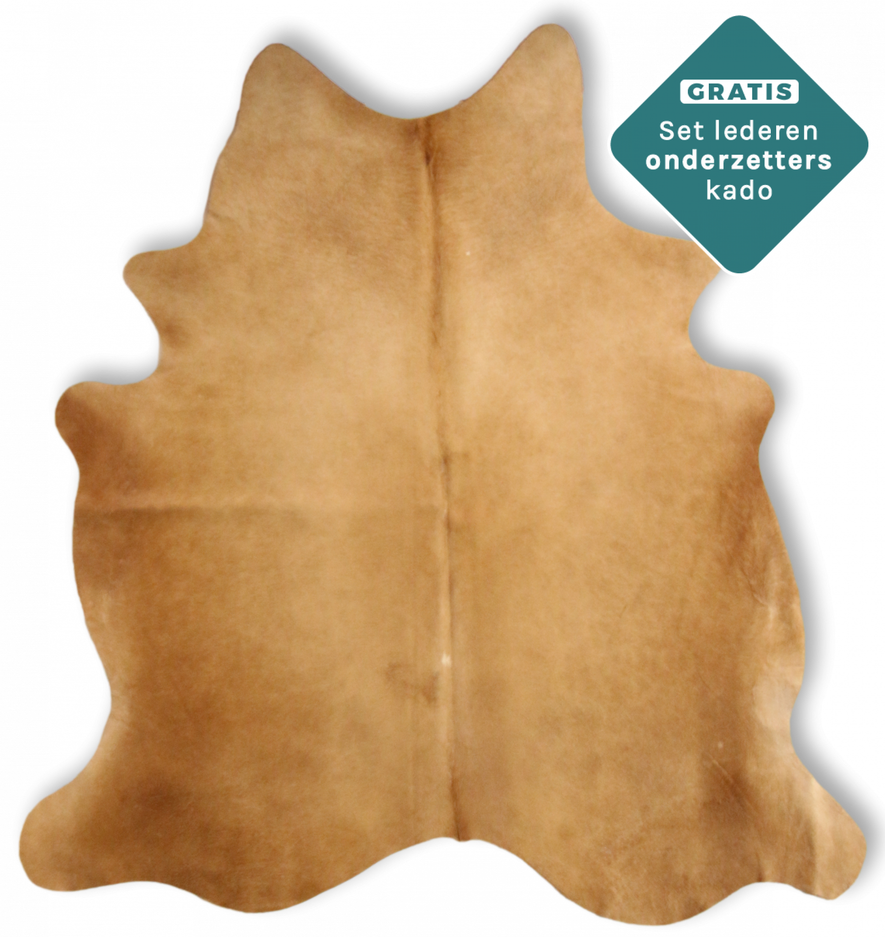 Echtes Kuhfell cognac 225x200 cm - Natürliches Rinderfell