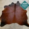 Echtes Kuhfell cognac braun 140x130 cm Extra klein - Natürliches Rinderfell
