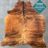 Echtes Kuhfell cognac braun 180x150 cm Klein - Natürliches Rinderfell