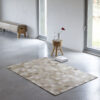 Patchwork Kuhfell Teppich Champagner 180x120 cm