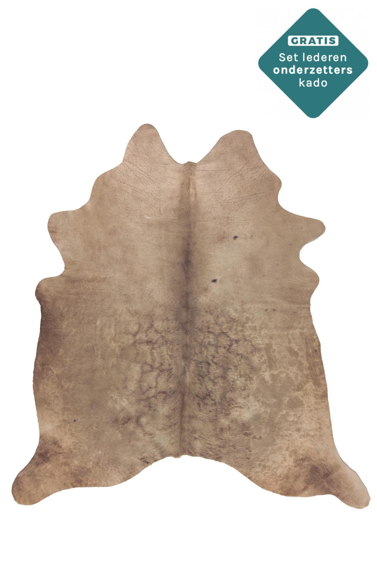 Echtes Kuhfell taupe 190x195 cm - Natürliches Rinderfell