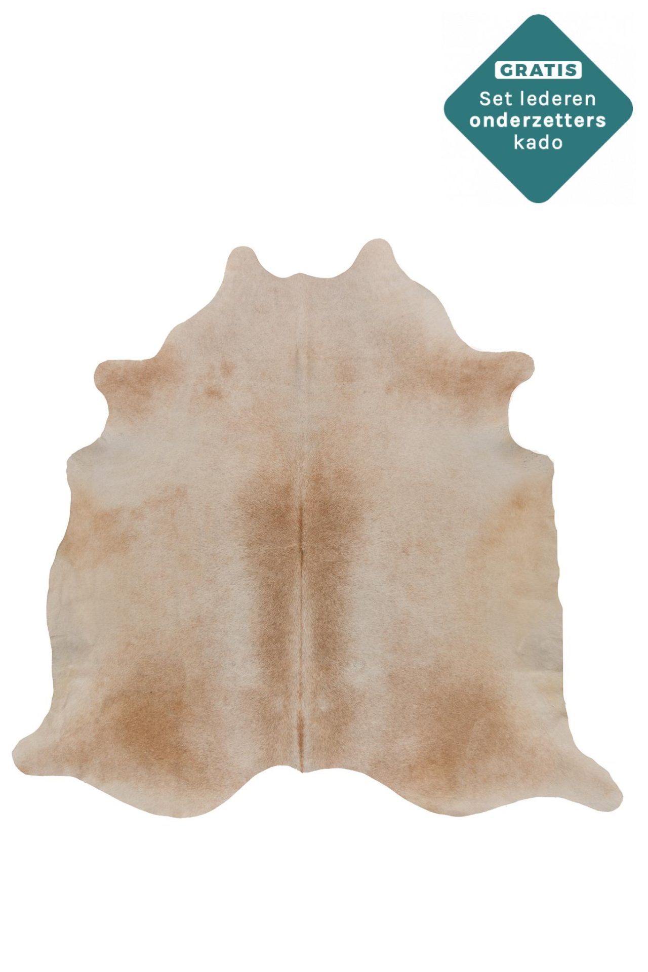 Echtes Kuhfell hellbraun 190x195 cm - Natürliches Rinderfell