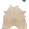 Echtes Kuhfell hellbraun () 200x200 cm - Natürliches Rinderfell Narben