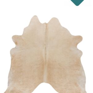 Echtes Kuhfell hellbraun () 200x200 cm - Natürliches Rinderfell Narben