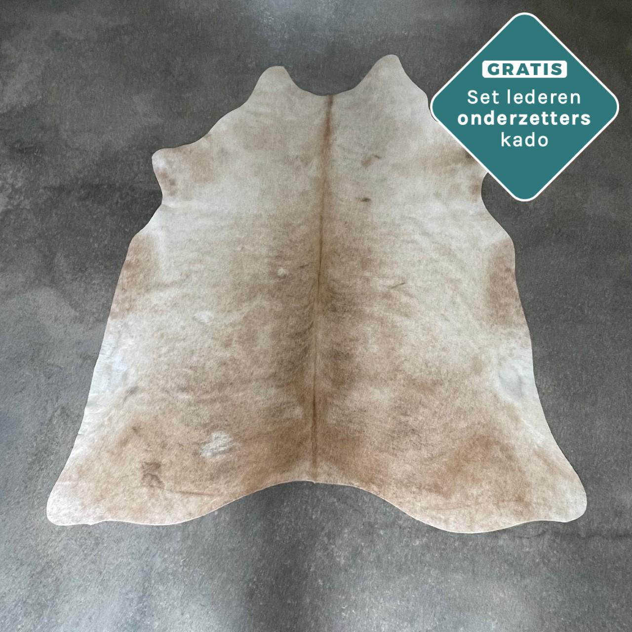 Echtes Kuhfell sandfarben 220x180 cm - Natürliches Rinderfell