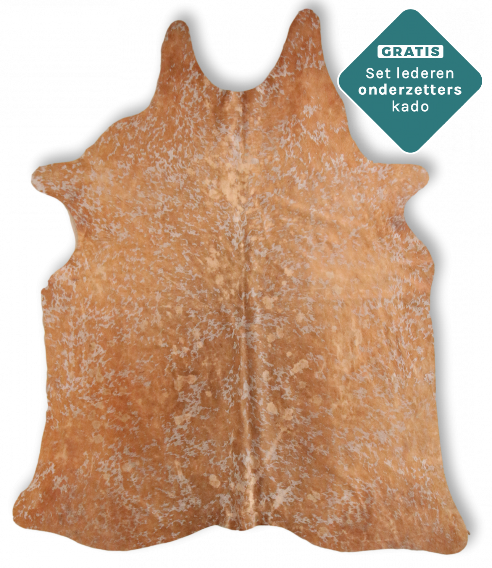 Echtes Kuhfell vintage braun 200x180 cm - Natürliches Rinderfell