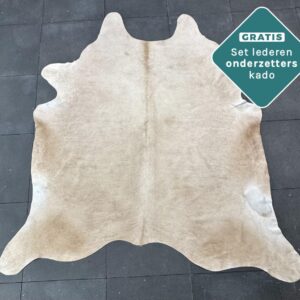 Kuhfell Teppich sandfarben Detailansicht natürliche Zeichnung