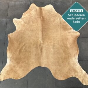 Kuhfell Teppich cognac Detailansicht natürliche Zeichnung