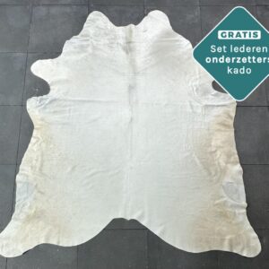 Kuhfell Teppich weiss creme Detailansicht natürliche Zeichnung
