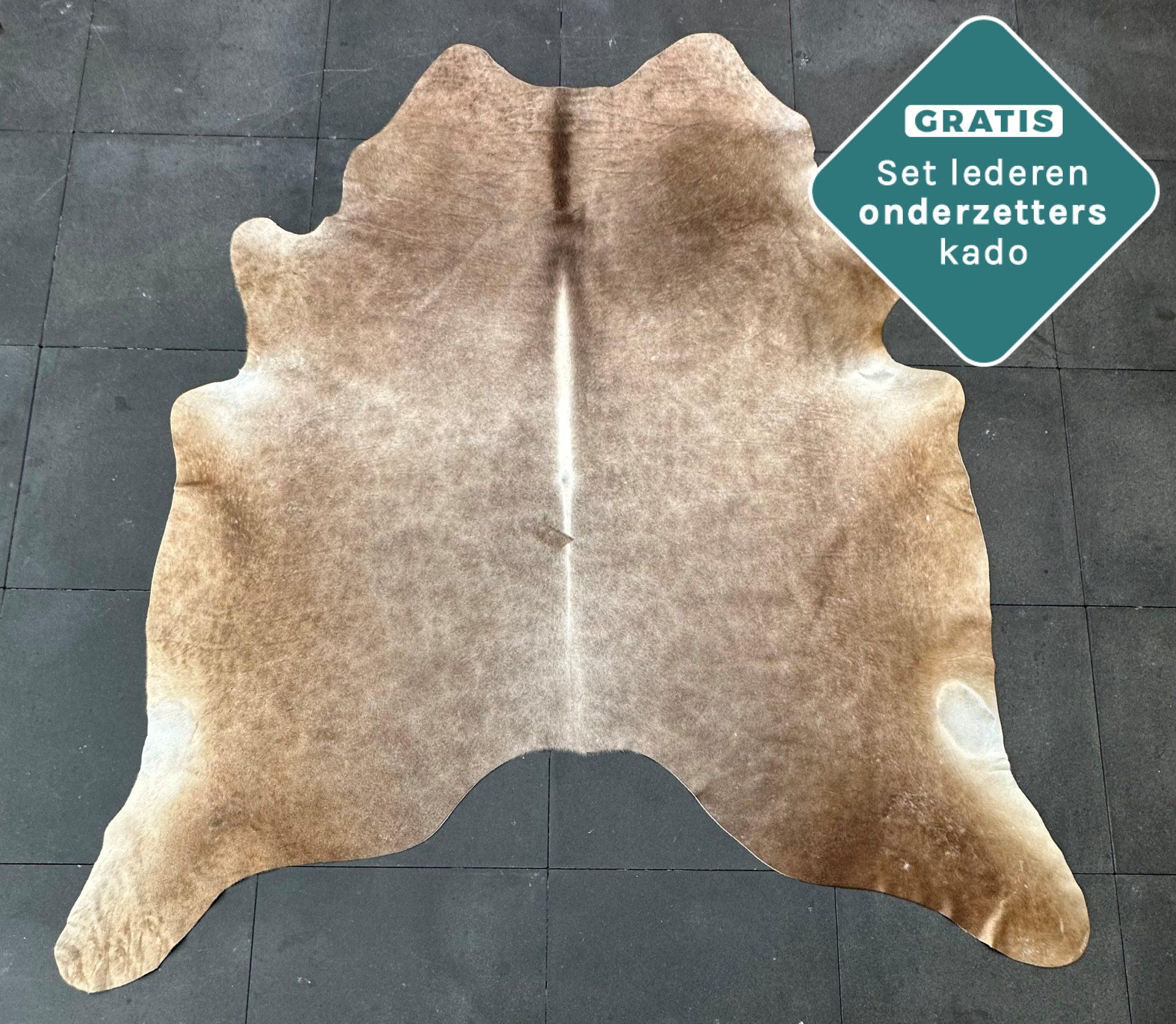 Echtes Kuhfell taupe 200x180 cm - Natürliches Rinderfell