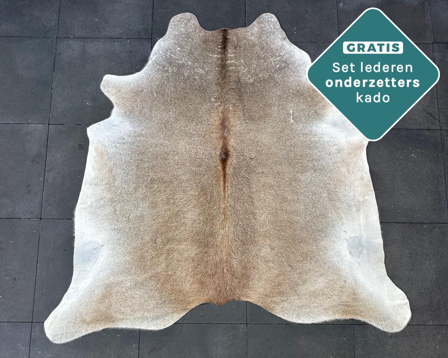 Echtes Kuhfell Champagner 160x150 cm Extra klein - Natürliches Rinderfell