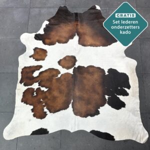 Kuhfell Teppich Tricolor Detailansicht natürliche Zeichnung