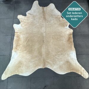 Kuhfell Teppich sandfarben beige Detailansicht natürliche Zeichnung