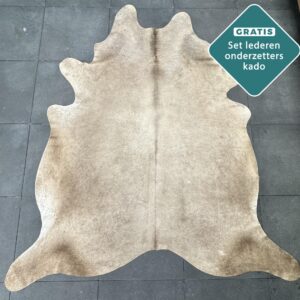 Kuhfell Teppich taupe Detailansicht natürliche Zeichnung