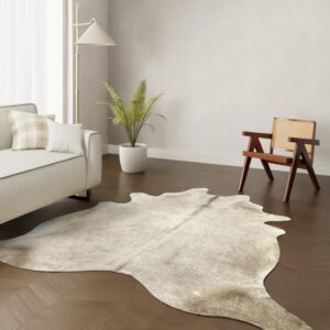 Echtes Kuhfell taupe 220x200 cm - Natürliches Rinderfell