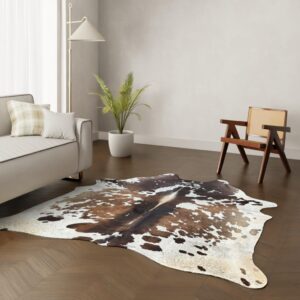 Echtes Kuhfell braun gefleckt 220x200 cm - Natürliches Rinderfell