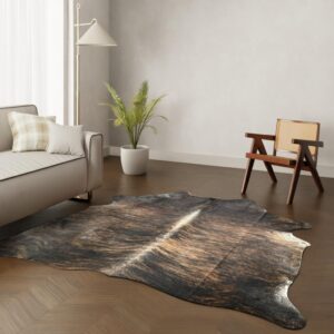 Echtes Kuhfell dunkelbraun 200x180 cm Klein - Natürliches Rinderfell