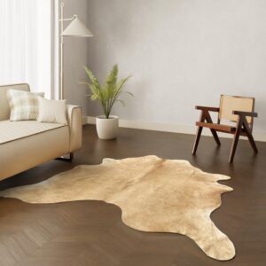 Echtes Kuhfell cognac 220x200 cm XL groß - Natürliches Rinderfell