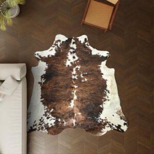 Kuhfell Tricolor 240x220 cm XL Extra groß als Wohnzimmer Teppich