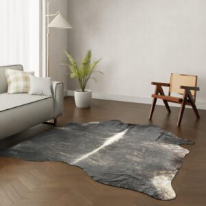 Echtes Kuhfell dunkelbraun 210x200 cm - Natürliches Rinderfell