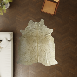 Kuhfell gold 200x180 cm als Wohnzimmer Dekoration