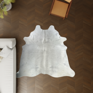 Kuhfell grau 210x190 cm als Wohnzimmer Teppich