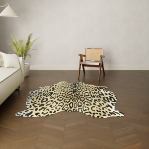 Jaguardruck Kuhfell Teppich 200x180 cm hochwertig