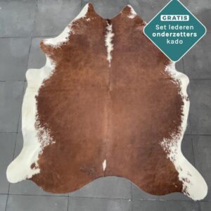 Kuhfell Teppich rotbraun bunt Detailansicht natürliche Zeichnung