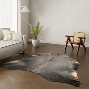 Echtes Kuhfell dunkelbraun 230x200 cm - Natürliches Rinderfell