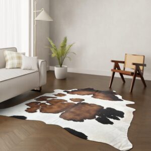 Echtes Kuhfell Tricolor 220x200 cm XL groß - Natürliches Rinderfell