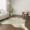 Echtes Kuhfell sandfarben beige 240x220 cm XL Extra groß - Natürliches Rinderfell