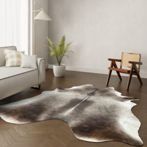 Echtes Kuhfell grau braun 220x200 cm - Natürliches Rinderfell