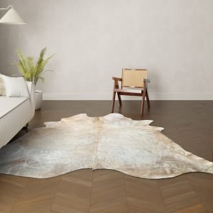 Natürliches Rinderfell cognac 220x200 cm Nahaufnahme Fell-Muster