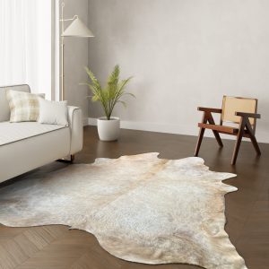 Echtes Kuhfell cognac 220x200 cm - Natürliches Rinderfell Langhaar