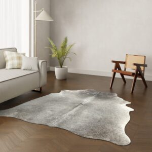 Echtes Kuhfell grau 220x200 cm - Natürliches Rinderfell