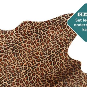 Mini Rinderfell 80x70 cm natürliche Fellzeichnung Leopardenmuster