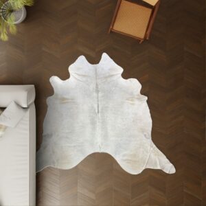 Kuhfell grau 240x240 cm XL Extra groß als Wohnzimmer Teppich