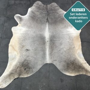 Kuhfell Teppich dunkelgrau Detailansicht natürliche Zeichnung