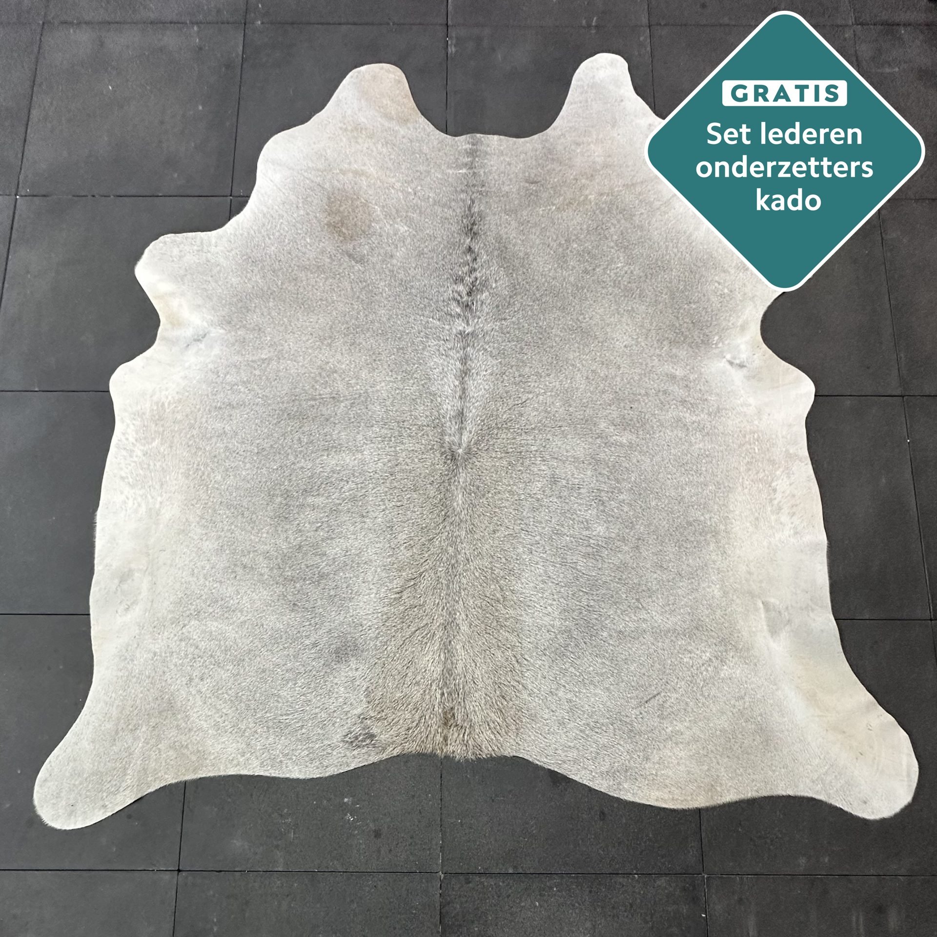 Kuhfell Teppich grau Detailansicht natürliche Zeichnung