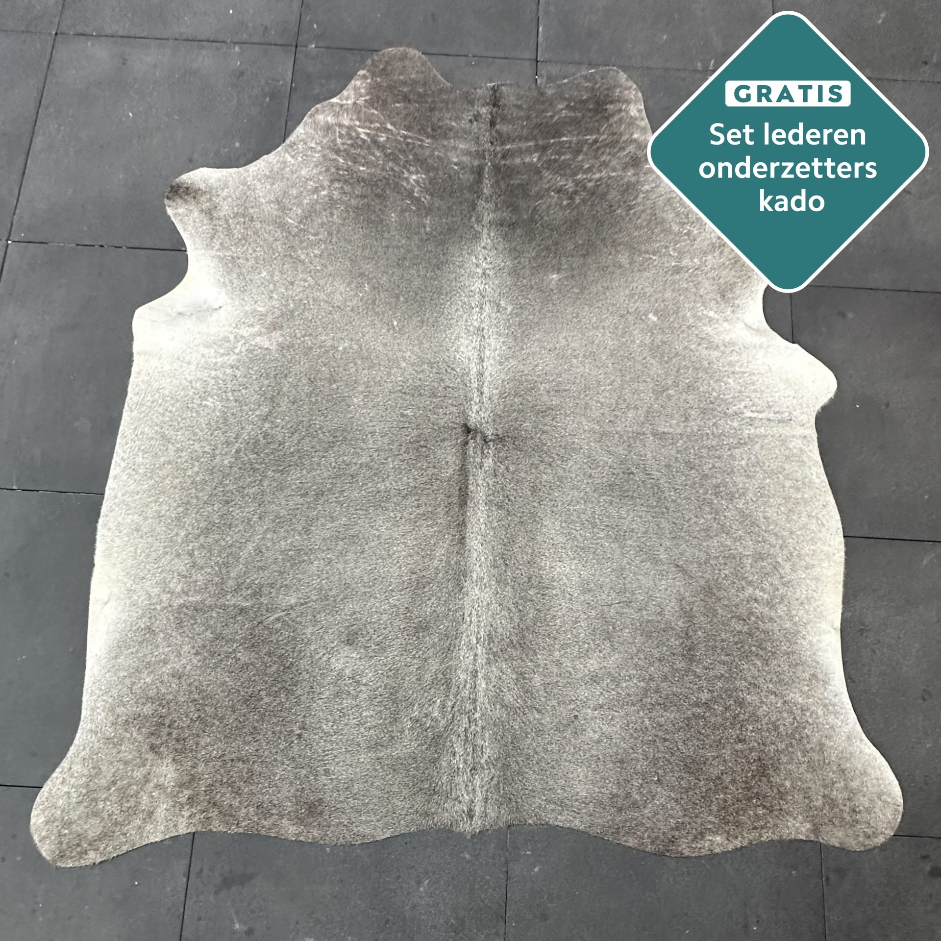 Kuhfell Teppich grau Detailansicht natürliche Zeichnung