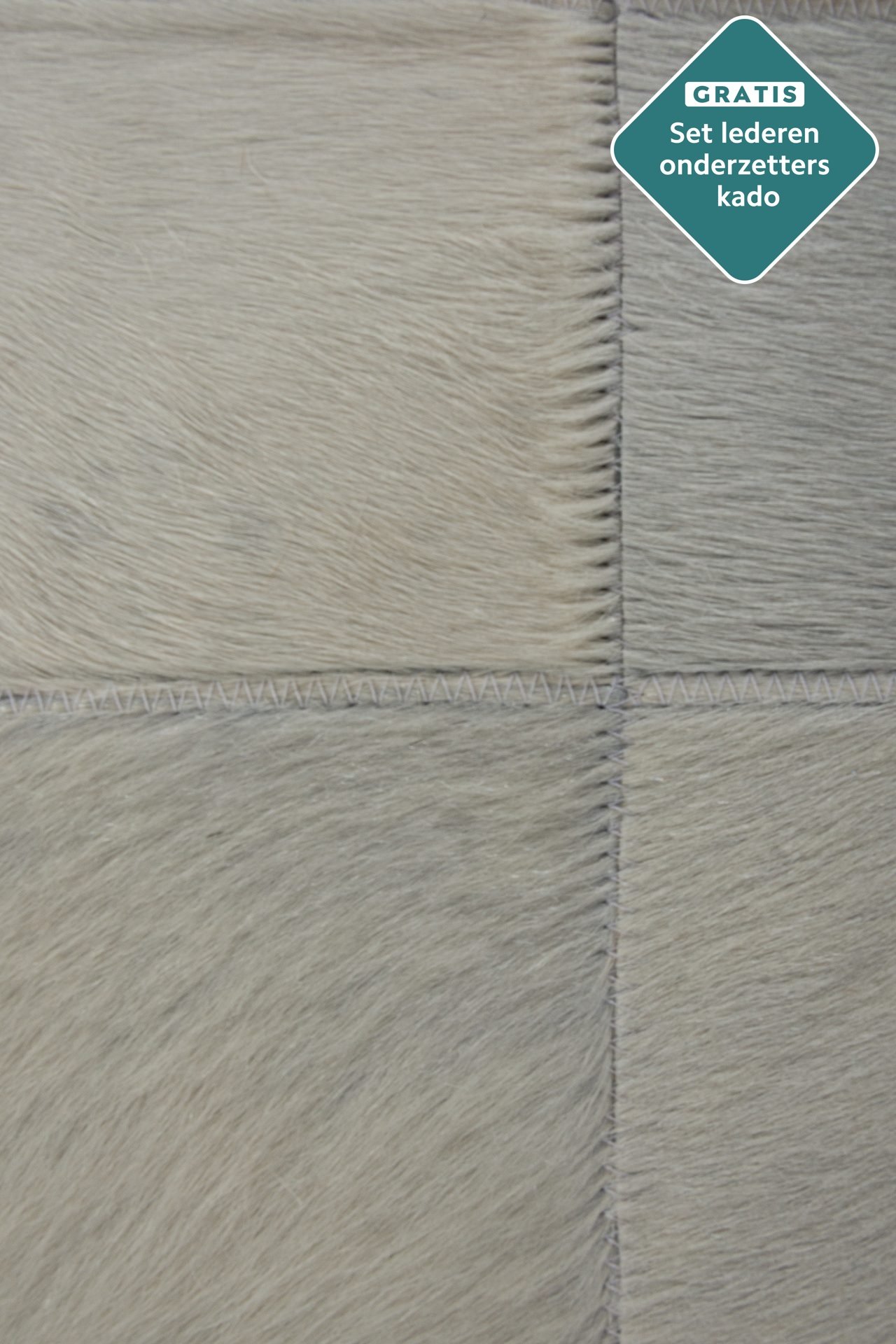 Patchwork Rinderfell Teppich natürlich hochwertig verarbeitet